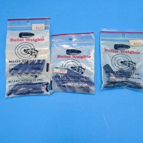 Bullet Weights Fishing Sinkers Lot 1/4 oz 1/2 oz Purple Black Texas Rig Tackle - Picture 1 of 16